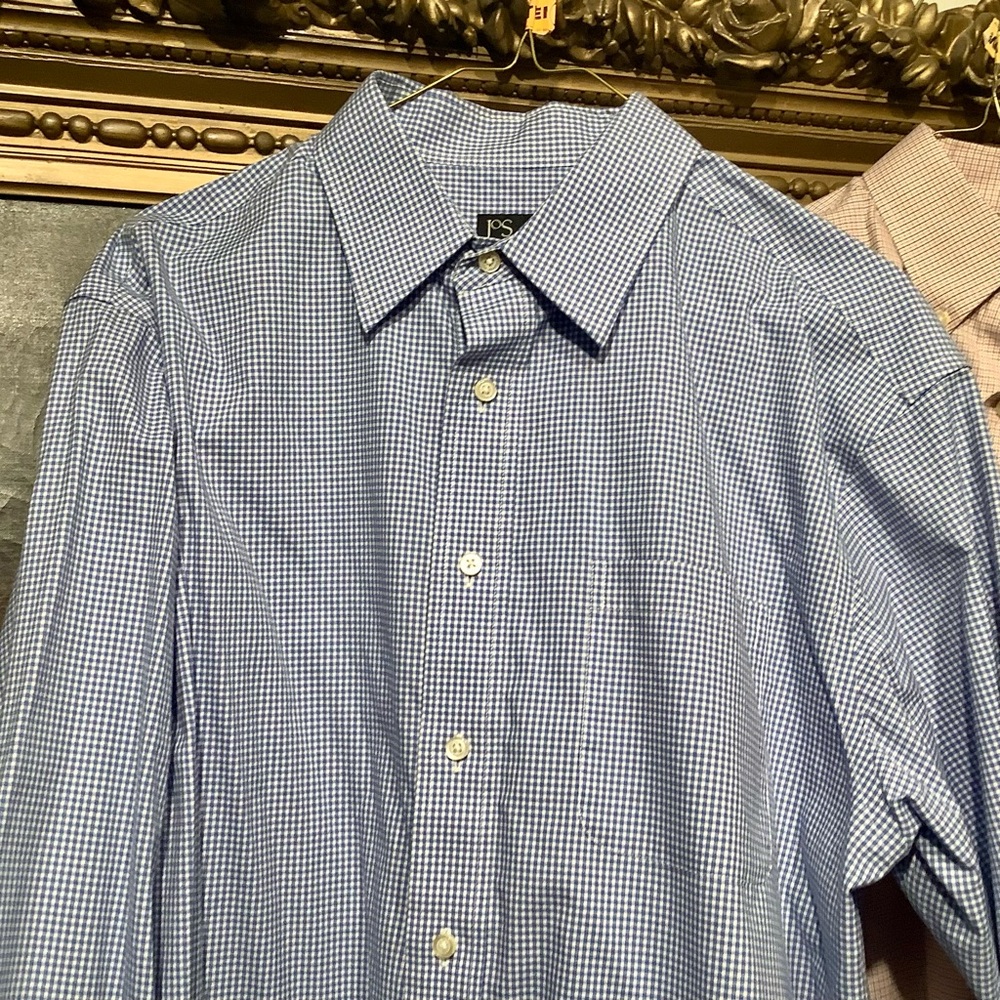 Trio of Jos A Bank Men's Travelers Collection Button Dress Shirts Sz L - Picture 4 of 7